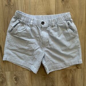 Chubbies Blue and White Seersucker 5.5”Shorts